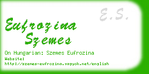 eufrozina szemes business card